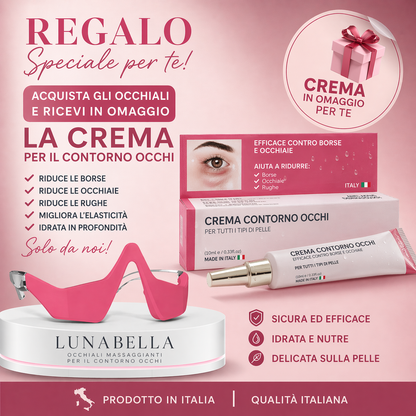 LunaBella® 2-in-1: Luce Rossa + EMS per Eliminare le Borse sotto gli Occhi